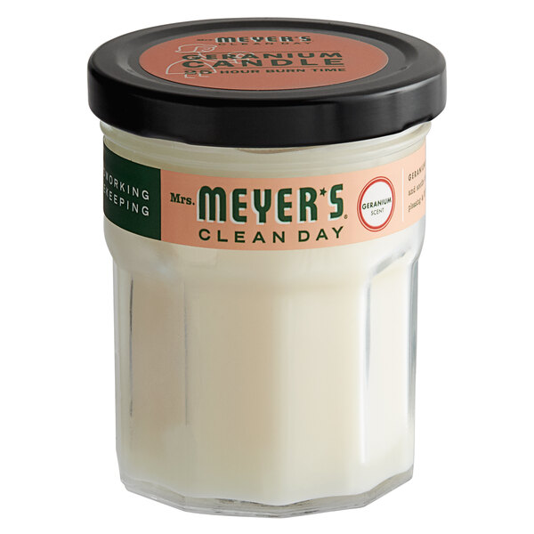 Mrs. Meyer's Clean Day 663159 4.9 oz. Geranium Scented Wax Candle 6/Case