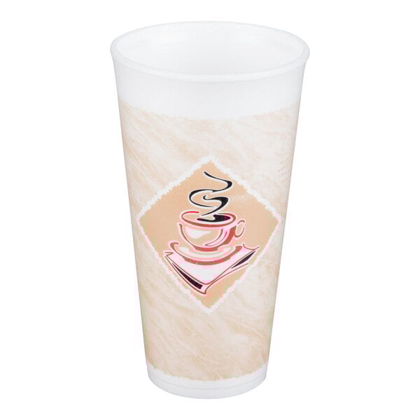 Dart 20X16G ThermoGlaze 20 oz. Cafe G Espresso Customizable Foam Cup - 500/Case