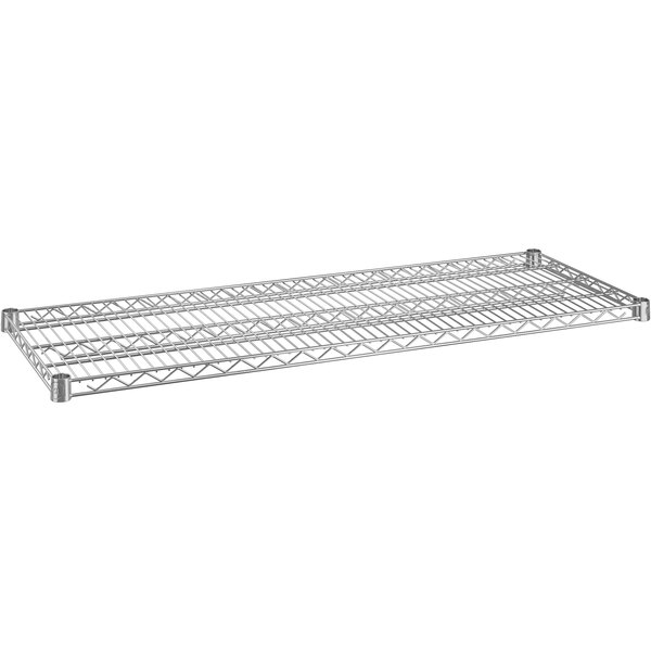 L and J Commercial Chrome Wire Shelving 18 x 48 NSF 2 Shelves 