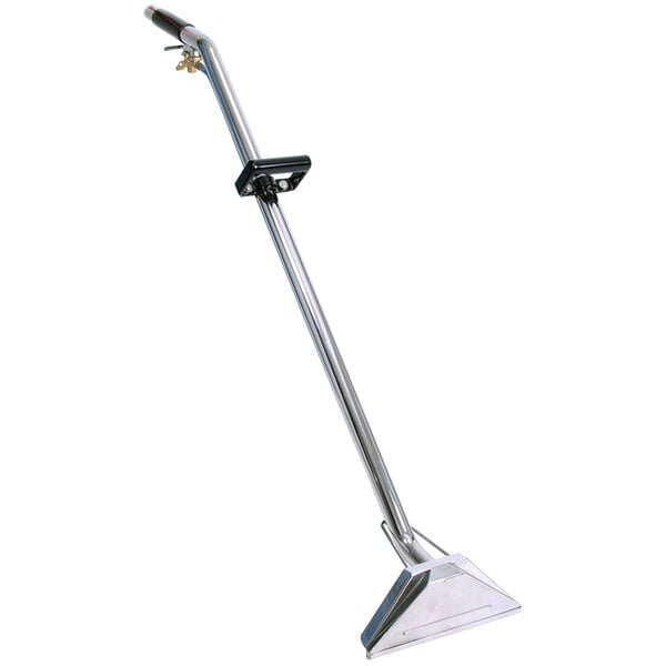 A Sandia stainless steel S-bend wand with a black handle.