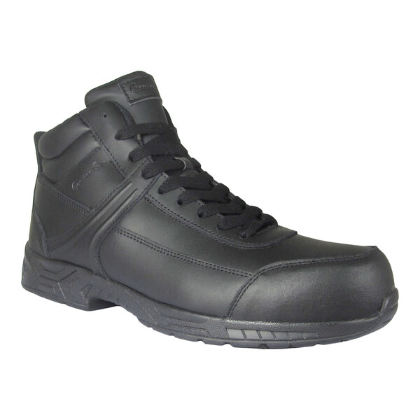 Genuine Grip® 1021 Men's Size 11.5 Black Steel Toe Non Slip Leather Boot