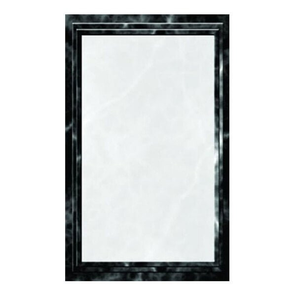 Choice 8 1/2" x 11" Black Menu Paper - Marble Border - 100/Pack