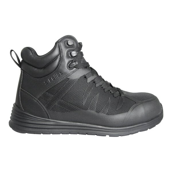 A black Men's 5180 safety boot with laces.