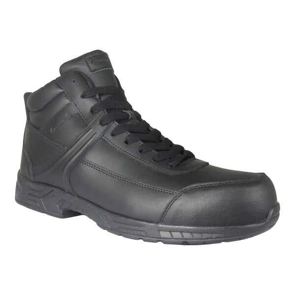 Genuine Grip® 1021 Men's Size 5.5 Black Steel Toe Non Slip Leather Boot