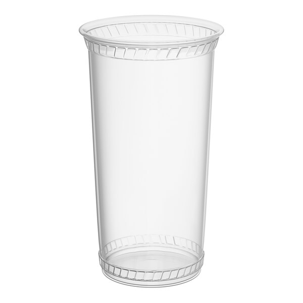 A clear, 32 oz. plastic cup suitable for beverages.