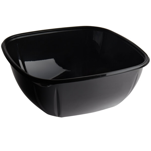 160 oz Square Black Plastic Large Modern Serving Bowl - 11 x 11