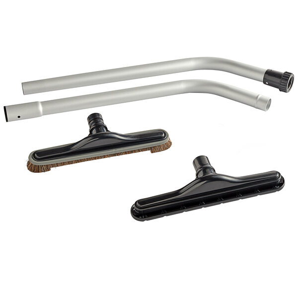 A group of three black Lavex vacuum attachments.