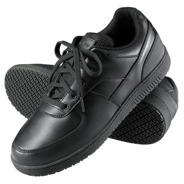 Genuine Grip 210 Women s Size 7.5 Wide Width Black Leather Sport Classic Non Slip Shoe