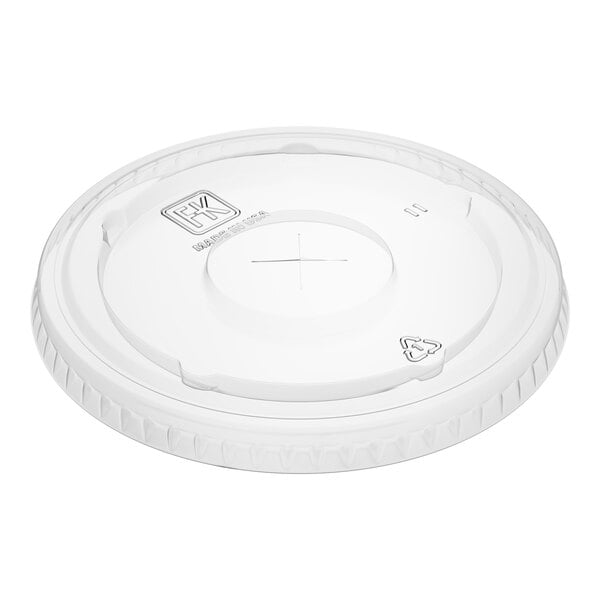 Fabri-Kal LS636FX 32 oz. Clear Plastic Lid with Straw Slot - 1,000/Case