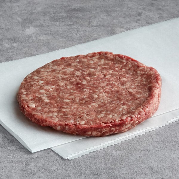 Warrington Farm Meats 4 oz. Frozen Burger Patty 80% Lean 20% Fat - 40/Case