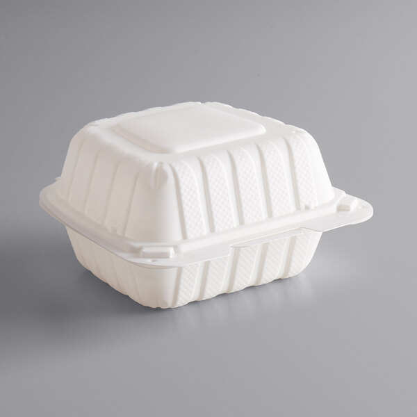 White 6 Compartment Plate with Lid