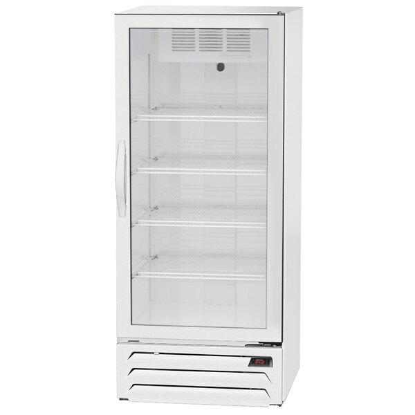Beverage Air Mmr12hc 1 Ws Marketmax 24 White Glass Door Merchandiser Refrigerator With Stainless Steel Interior