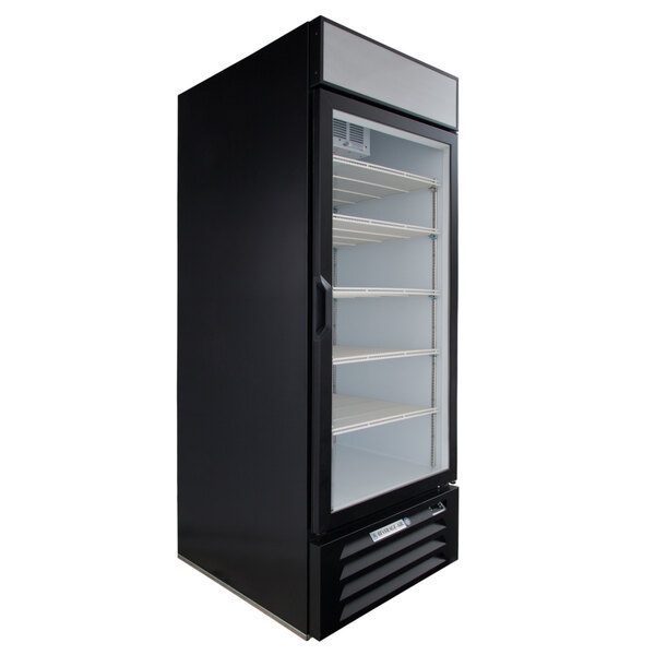 Beverage Air Mmr27hc 1 Bs Marketmax 30 Black Glass Door Merchandiser Refrigerator With Stainless Steel Interior