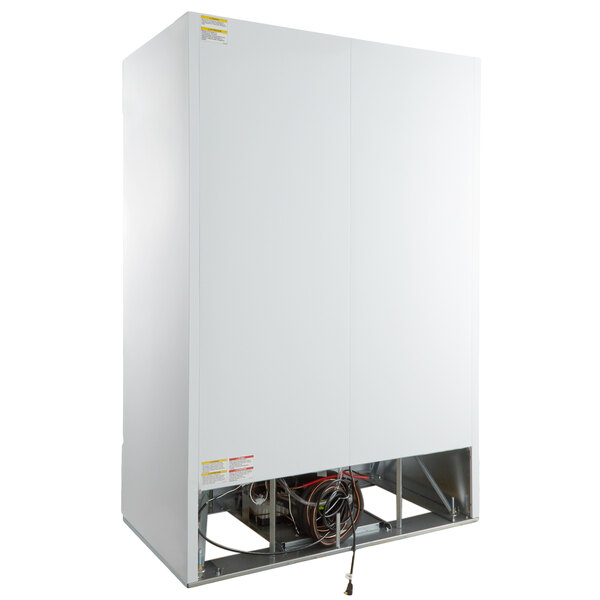 A white Beverage-Air MarketMax glass door merchandiser refrigerator.