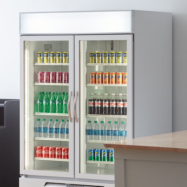 Beverage Air Mmr49hc 1 Ws Marketmax 52 White Glass Door Merchandiser Refrigerator With Stainless Steel Interior