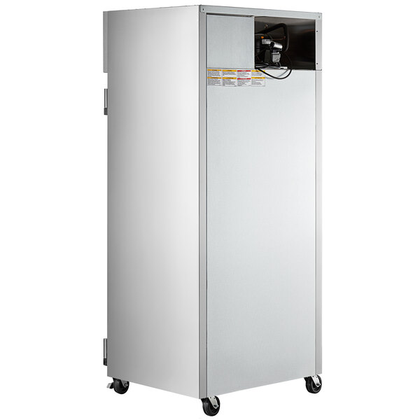A white Beverage-Air reach-in refrigerator with a silver handle.