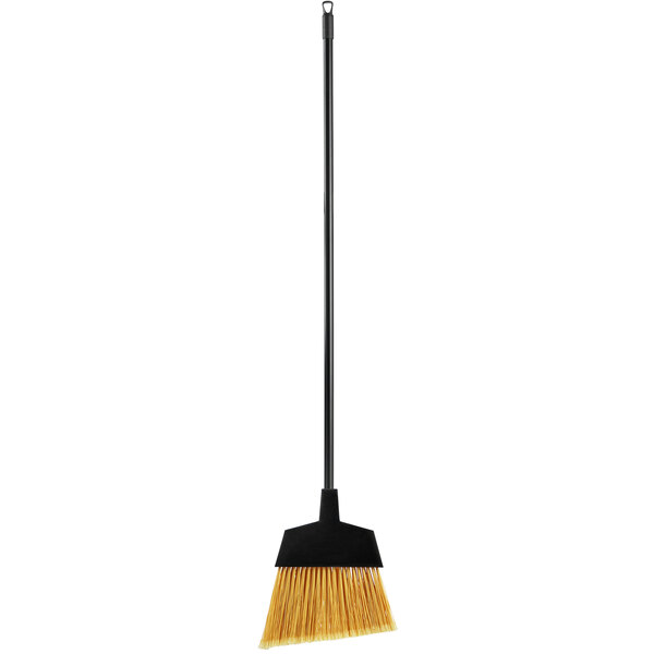 Carlisle 4065000 12" Recycled Angled Broom with Flagged Bristles and 48