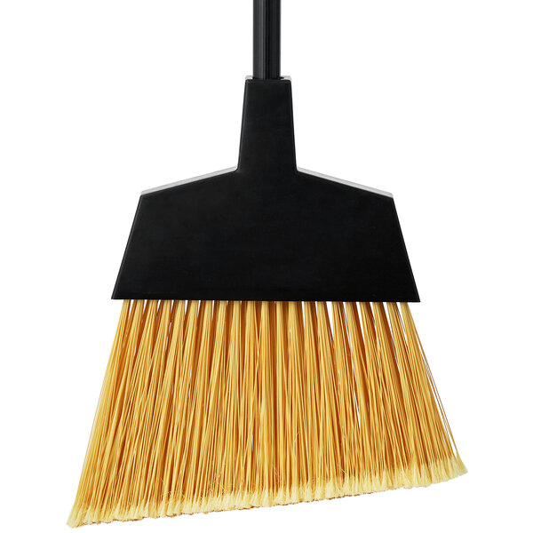 Carlisle 4065000 12" Recycled Angled Broom with Flagged Bristles and 48