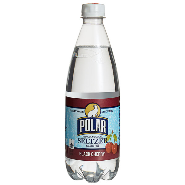 Polar 20 oz. 100 Natural Black Cherry Seltzer 24/Case