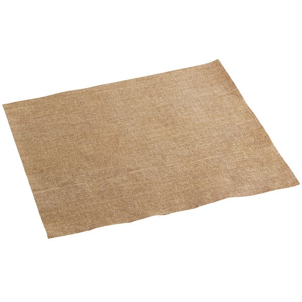 a brown place mat on a white background