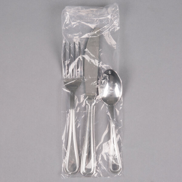 Inteplast Group PB10 3 1/2" x 10" Disposable Plastic Silverware Bag