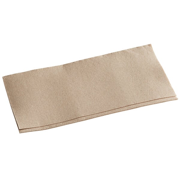 A folded beige Hoffmaster FashnPoint guest towel.