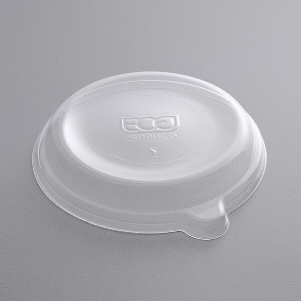 A clear Eco-Products plastic lid with a lid on top.