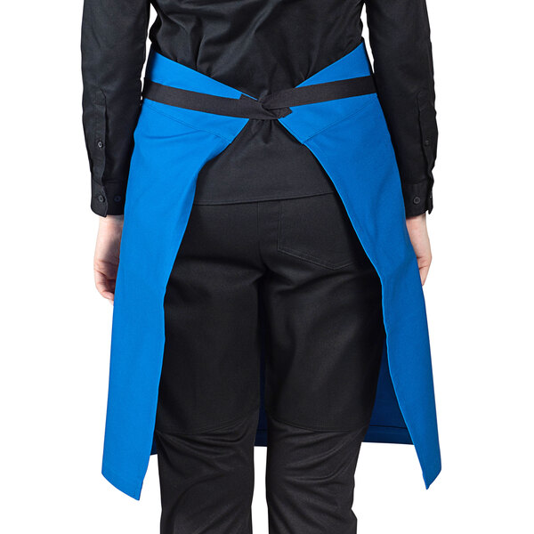 Blue Cotton Canvas Waist Apron