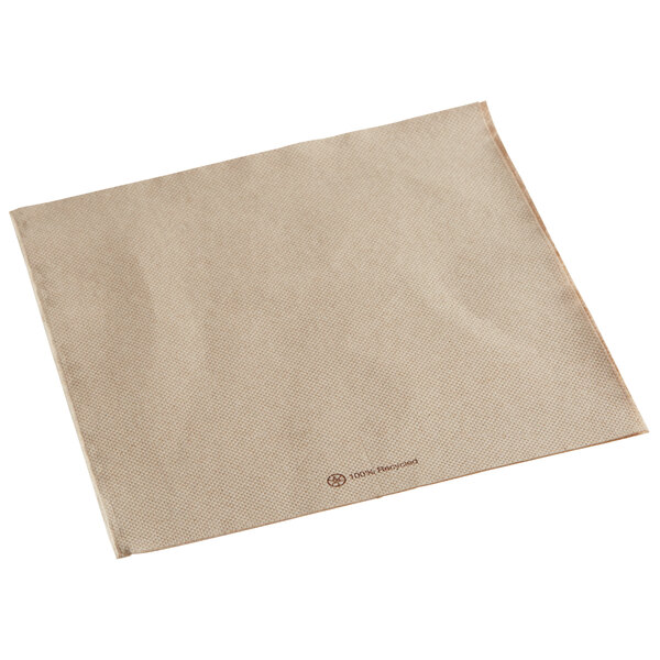 A close-up of a white Hoffmaster FashnPoint dinner napkin.