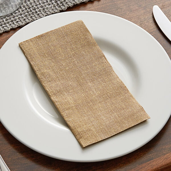 burlap disposable plates