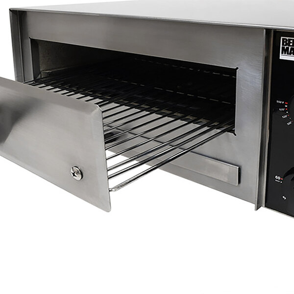 Benchmark USA 54012 Stainless Steel Countertop Pizza / Snack Oven with 12" Opening - 120V, 1750W