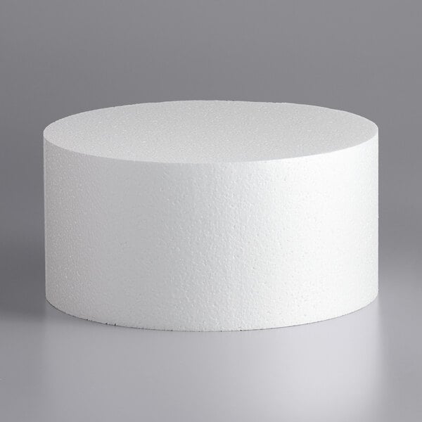 SoundsBeauty Styrofoam Foam Round Cake Dummy Cream Flower Sugarcraft Practice Model 6 inch