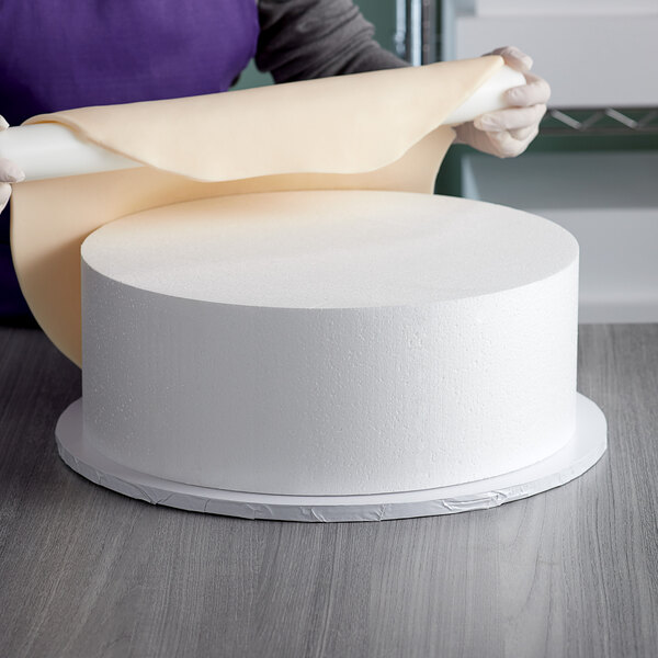 3pc Round Cake Dummy Set - 6", 8", 10" X 4" Thick - EPS Foam For Wedding Displays