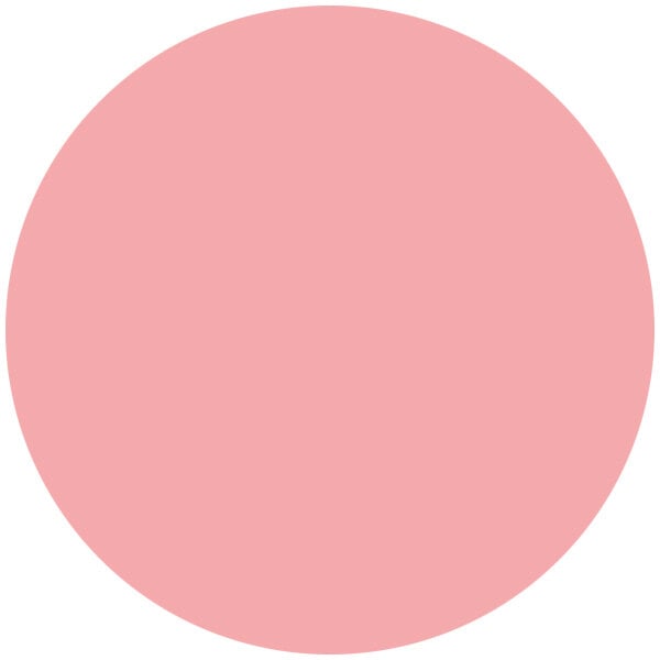 A pink circle with "Roxy & Rich Dusty Rose Fondust" in white text.