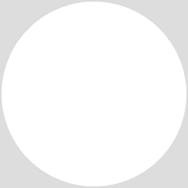 A white circle with a black border on a white background.