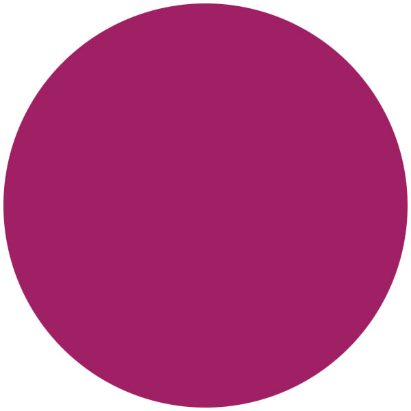 A purple circle with white background.