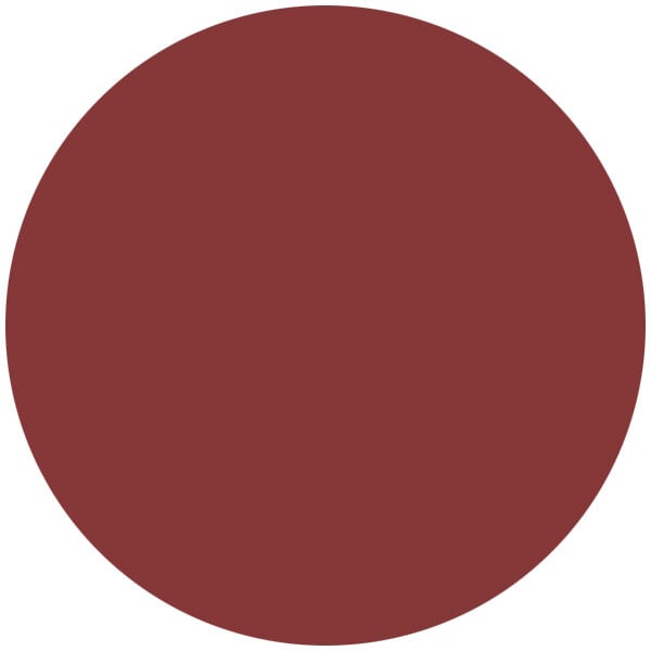 A white circle with maroon food coloring inside.