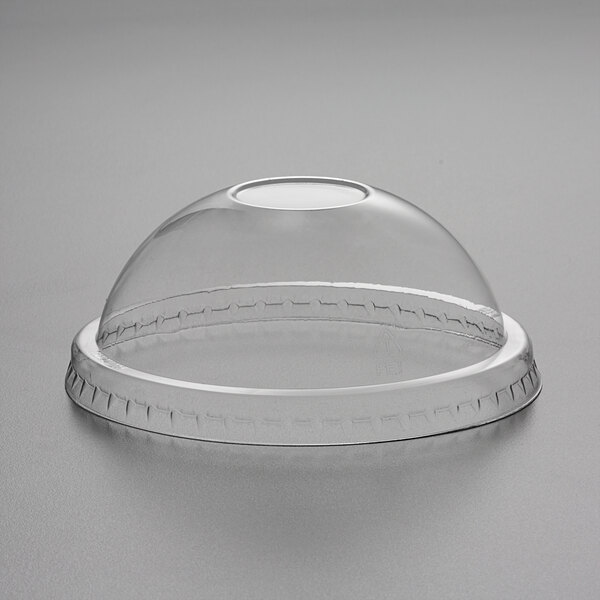 Zero Waste Round Clear PLA Plastic Dome Lid - Fits 9, 12, 16 and 20 oz Drinking Cup - 1000 Count Box