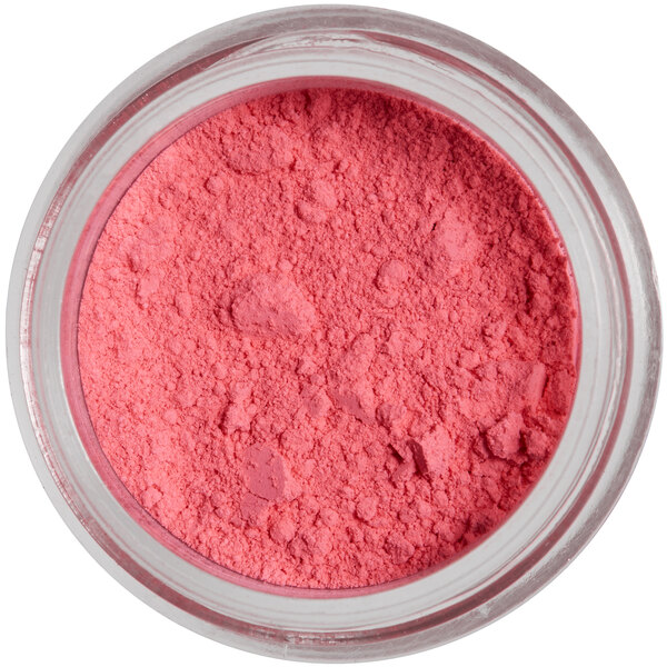 A jar of Roxy & Rich Cosmos Petal Dust, pink powder.