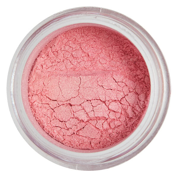 A jar of Roxy & Rich Hydrangea Pink Lustre Dust, a pink powder.