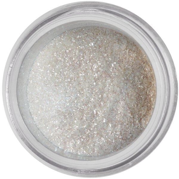 A container of Roxy & Rich Green Pearl Sparkle Dust with a white lid.