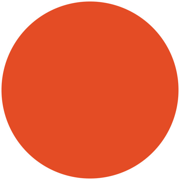 A red circle with an orange color on it.