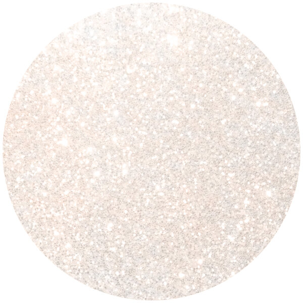 A white circle with orange specks.