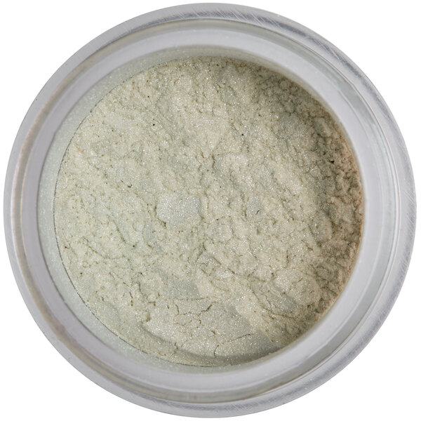 A jar of Roxy & Rich green pearl lustre dust powder.