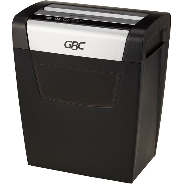 a black and white paper shredder