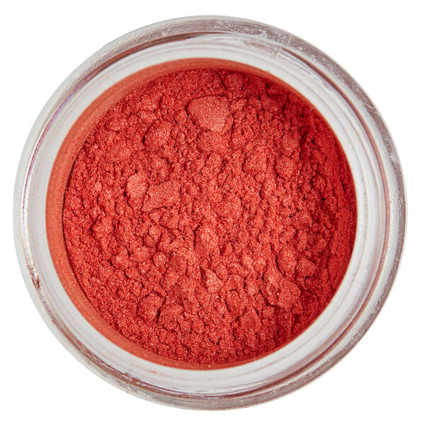 A jar of Roxy & Rich Tomato Red Lustre Dust powder.