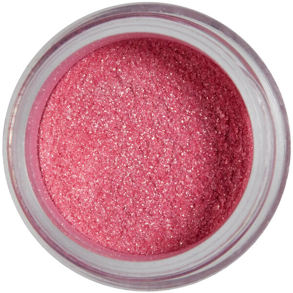 a jar of pink glitter