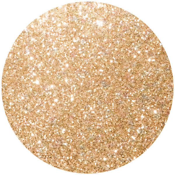 a circle of gold glitter