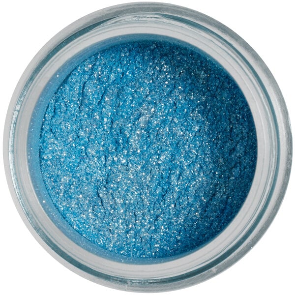 A jar of Roxy & Rich Sky Blue Sparkle Dust.