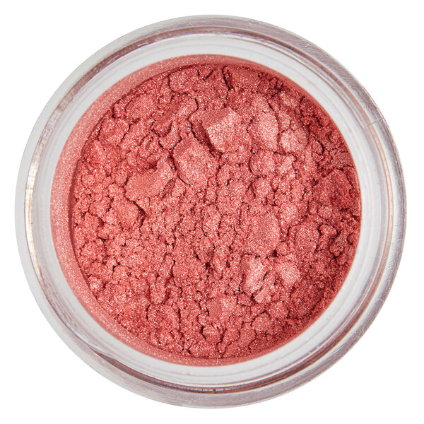 A jar of Roxy & Rich Coral Lustre Dust powder.